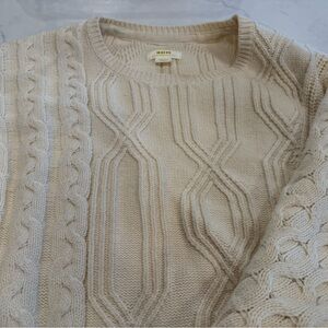 Maeve Cable Knit Sweater Cropped